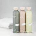 Hoogwaardige 250 ml 300 ml Lege Pet Pet Bottle Green Color Frosted Squeeze Shampoo Bottle met flip top Cap
